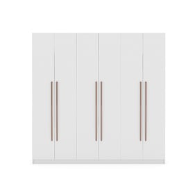 Manhattan Comfort Gramercy White Freestanding Wardrobe Armoire Closet