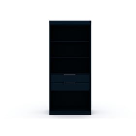 Manhattan Comfort Mulberry Midnight Blue Open 1 Sectional Armoire Wardrobe ...