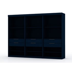 3 Manhattan Comfort Mulberry Midnight Blue Open Sectional Wardrobe Closets