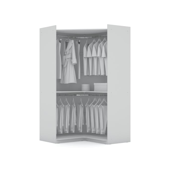 Manhattan comfort mulberry 2.0 corner wardrobe online closet 115gmc