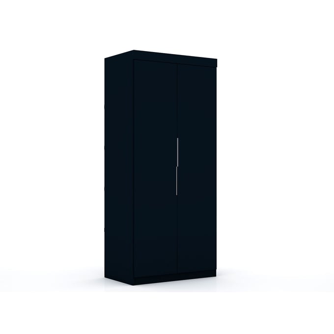 Manhattan Comfort Mulberry 2.0 Midnight Blue Sectional Armoire Wardrobe Closet MHC-116GMC4