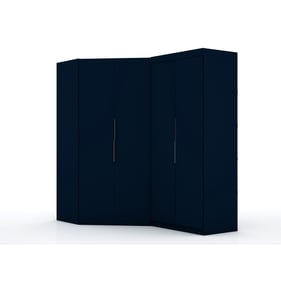 Manhattan Comfort Mulberry 3.0 Midnight Blue 2pc Sectional Corner Wardrobe ...