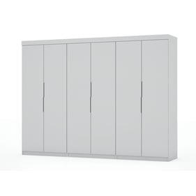 3 Manhattan Comfort Mulberry 2.0 White Sectional Wardrobe Closets