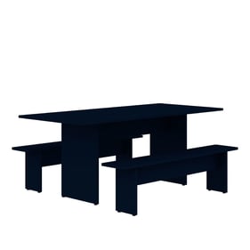 Manhattan Comfort Nomad Midnight Blue Modern 3pc Dining Set