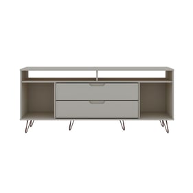 Manhattan Comfort Rockefeller Off White 62.99 Inch TV Stand