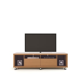 Manhattan Comfort Cabrini Maple Cream 4 Shelves TV Stand 1.8