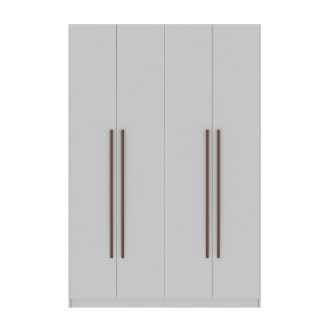 Manhattan Comfort Gramercy White 2 Section Wardrobe Armoire Closet MHC-157GMC1