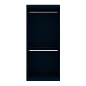 Manhattan Comfort Mulberry Midnight Blue Open Double Hanging Wardrobe Close...