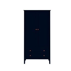 Manhattan Comfort Crown Midnight Blue Full Wardrobe