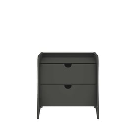 Manhattan Comfort Coney Grey 2 Drawer Nightstand