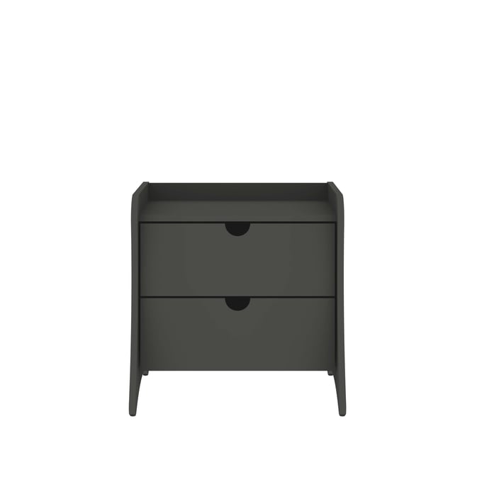 Manhattan Comfort Coney Grey 2 Drawer Nightstand MHC-181GMC9