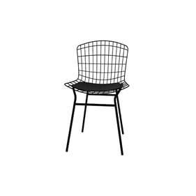 Manhattan Comfort Madeline Black Metal Chair