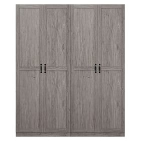 2 Manhattan Comfort Hopkins Grey Storage Closets 4.0