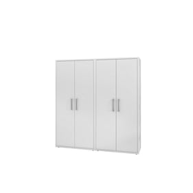 2 Manhattan Comfort Eiffel White Storage Cabinets