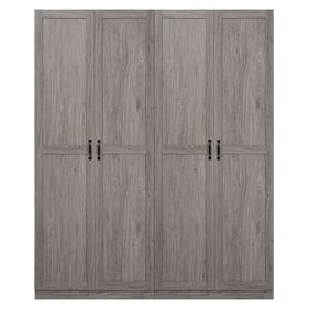 2 Manhattan Comfort Hopkins Grey Freestanding Storage Closets