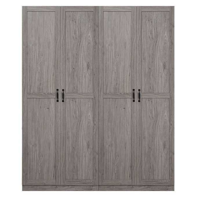 2 Manhattan Comfort Hopkins Grey Freestanding Storage Closets MHC-2-2GLF-GY