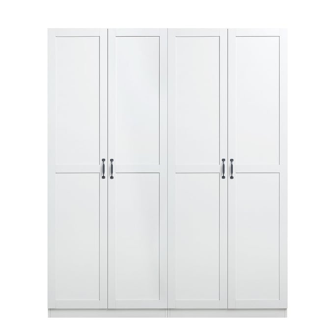 2 Manhattan Comfort Hopkins White Freestanding Storage Closets MHC-2-2GLF-WH