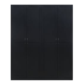 2 Manhattan Comfort Hopkins Black Storage Closets 3.0