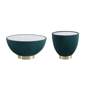 Manhattan Comfort Anderson Green 2pc Coffee and End Table 2.0 Set