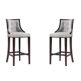 2 Manhattan Comfort Fifth Avenue Light Grey Barstools