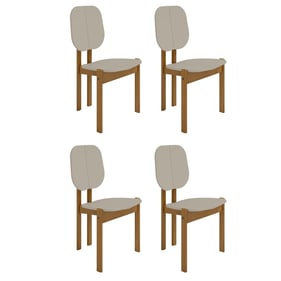 4 Manhattan Comfort Gales Greige Dining Chairs