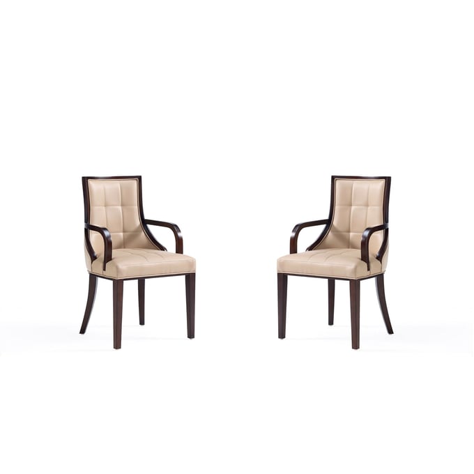 2 Manhattan Comfort Fifth Avenue Tan Dining Armchair MHC-2-DC008AR-TN