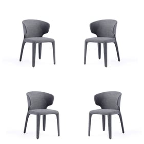 4 Manhattan Comfort Conrad Grey Dining Chairs