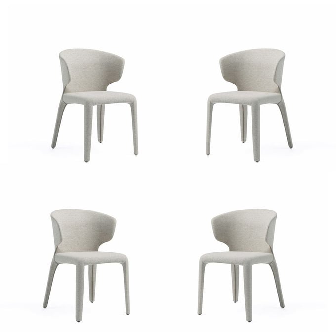 4 Manhattan Comfort Conrad Wheat Dining Chairs MHC-2-DC031-WWT