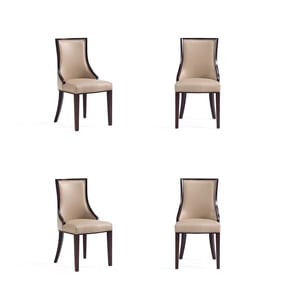 4 Manhattan Comfort Grand Tan Dining Chairs