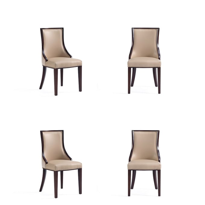 4 Manhattan Comfort Grand Tan Dining Chairs MHC-2-DC048-TN