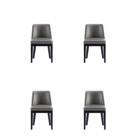 4 Manhattan Comfort Gansevoort Pebble Grey Dining Chairs