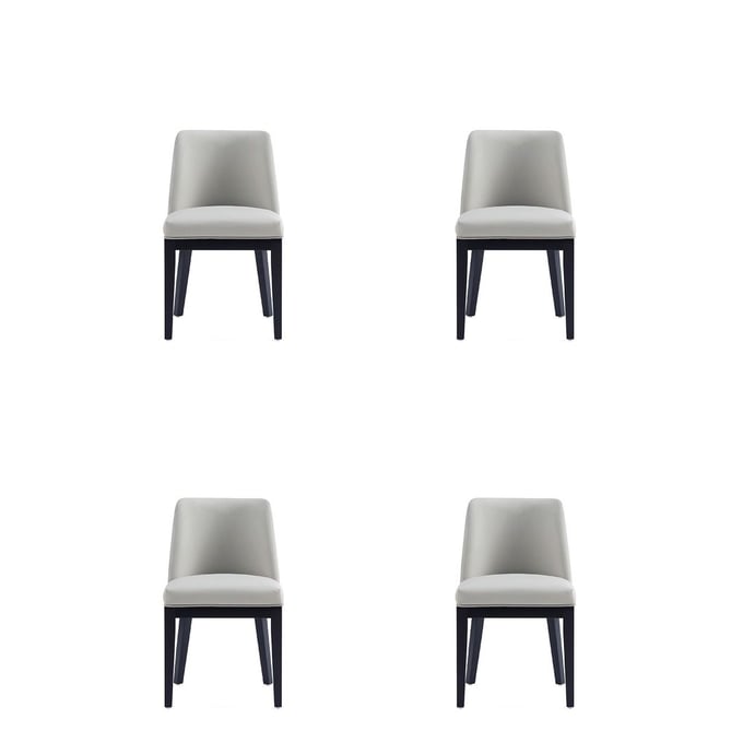 4 Manhattan Comfort Gansevoort Stone Grey Dining Chairs MHC-2-DC051-ST