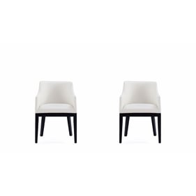 2 Manhattan Comfort Gansevoort Cream Dining Armchairs