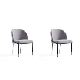 2 Manhattan Comfort Flor Grey Dining Chairs