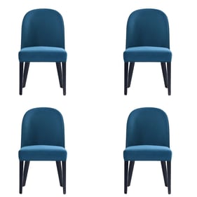 4 Manhattan Comfort Hillman Blue Dining Chairs