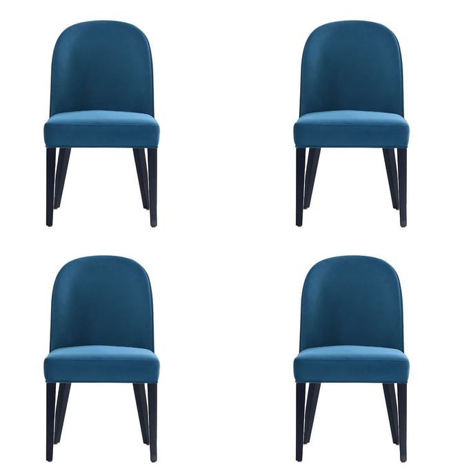 4 Manhattan Comfort Hillman Blue Dining Chairs MHC-2-DC087-BL