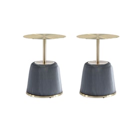 2 Manhattan Comfort Anderson Grey End Tables 1.0