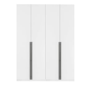 Manhattan Comfort Lee White Modern Freestanding 2pc Module Wardrobe Closet