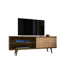 Manhattan Comfort Liberty Rustic Brown 62.99 Inch TV Stand With 3D Print