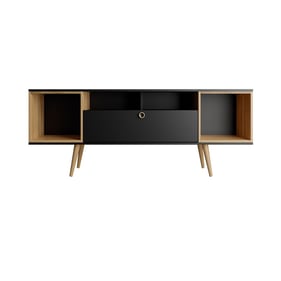 Manhattan Comfort Theodore Black Cinnamon 62.99 Inch TV Stand