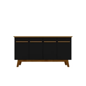 Manhattan Comfort Yonkers Black Cinnamon 62.99 Inch Sideboard