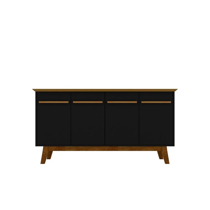 Manhattan Comfort Yonkers Black Cinnamon 62.99 Inch Sideboard MHC-232BMC82