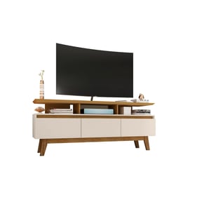 Manhattan Comfort Yonkers Off White Cinnamon 62.99 Inch TV Stand