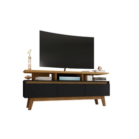 Manhattan Comfort Yonkers Black Cinnamon 62.99 Inch TV Stand