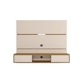 Manhattan Comfort Vernon Off White Cinnamon 62.99 Inch Floating Wall Entert...