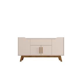 Manhattan Comfort Addie Off White Cinnamon 53.54 Inch 5 Shelves Sideboard