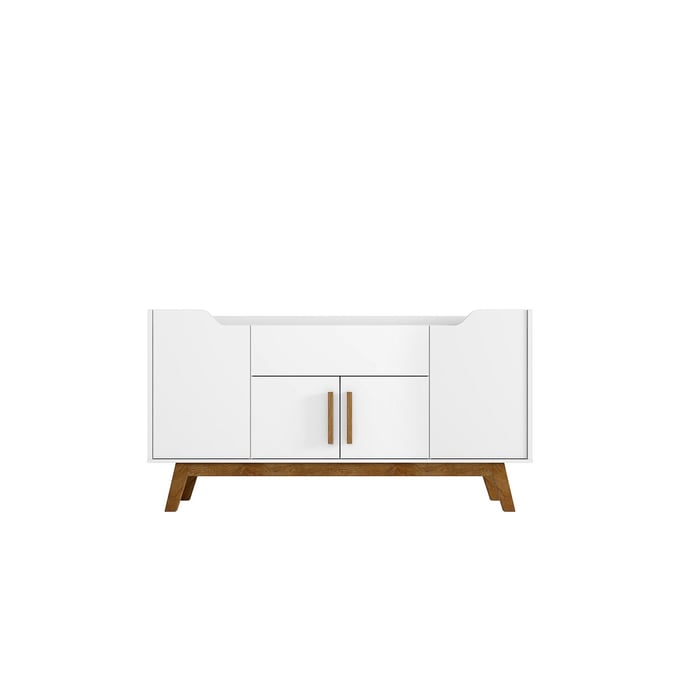 Manhattan Comfort Addie White 53.54 Inch 5 Shelves Sideboard MHC-244BMC6