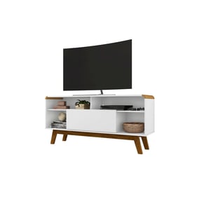 Manhattan Comfort Camberly White Cinnamon 53.54 Inch TV Stand