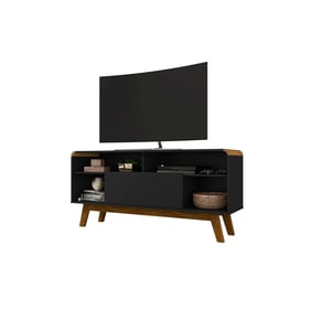 Manhattan Comfort Camberly Matte Black Cinnamon 53.54 TV Stand