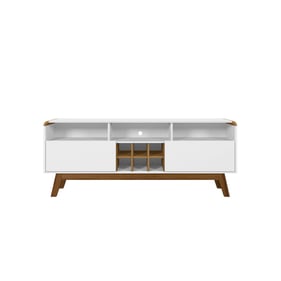 Manhattan Comfort Camberly White Cinnamon 62.99 Inch TV Stand